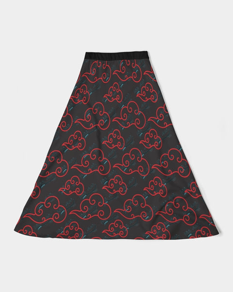 Clouds Redoutline SMC Women's A-Line Midi Skirt