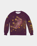 Burgundy Gold Splatter SMC Men's Pullover Sweater