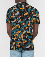 Blue and Orange Camo SMC Men's Slim Fit Polo