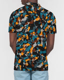 Blue and Orange Camo SMC Men's Slim Fit Polo