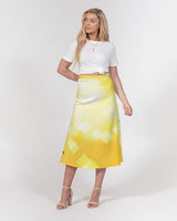 Yellow Drop SMC Women's A-Line Midi Skirt