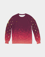 Burgundy Graffiti Spray SMC Men's Pullover Sweater