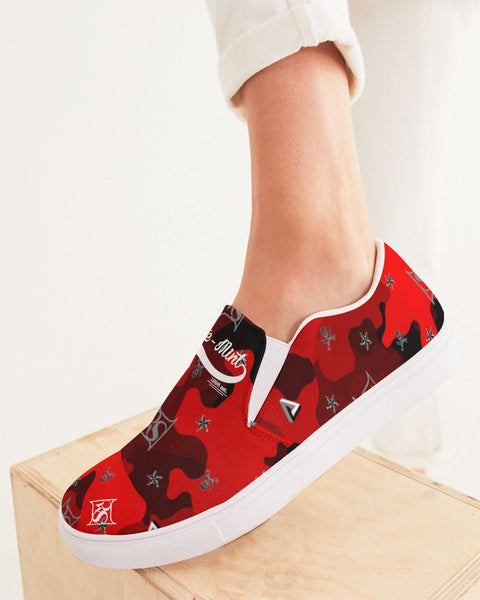 Red Camo SMC x2 Women's Slip-On Canvas Shoe