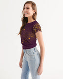 Burgundy Gold Splatter SMC Women's Tee