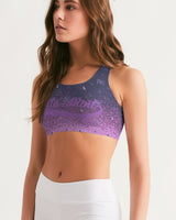 Purple Graffiti Spray SMC Women's Seamless Sports Bra