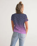 Purple Graffiti Spray SMC Women's V-Neck Tee