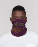 Burgundy Gold Splatter SMC Neck Gaiter Set