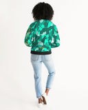 Lime Green Camo SMC Women's Bomber Jacket