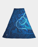 Blue Robo Cloud SMC Women's A-Line Midi Skirt