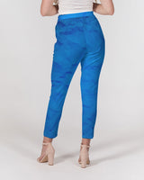 Blue Wrinkle SMC Women's Belted Tapered Pants