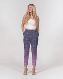 Purple Graffiti Spray SMC Women's Belted Tapered Pants