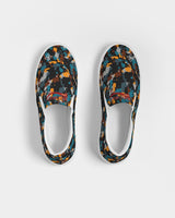 Blue and Orange Camo SMC Women's Slip-On Canvas Shoe