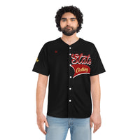 Red and Black SMC Wrap Men's Baseball Jersey