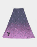 Purple Graffiti Spray SMC Women's A-Line Midi Skirt