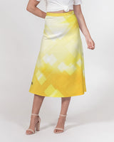 Yellow Drop SMC Women's A-Line Midi Skirt