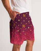 Burgundy Graffiti Spray SMC Men's Jogger Shorts