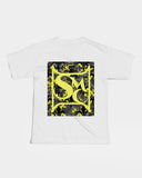 Yellow Grey Camo Kids Graphic Tee