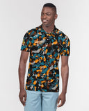 Blue and Orange Camo SMC Men's Slim Fit Polo