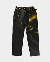 Black & Yellow SMC Women's Belted Tapered Pants