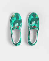 Lime Green Camo SMC Women's Slip-On Canvas Shoe