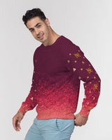 Burgundy Graffiti Spray SMC Men's Pullover Sweater