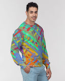 Color Glitchy SMC Men's Classic French Terry Crewneck Pullover