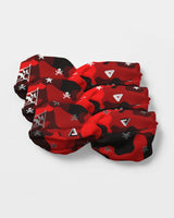 Red Camo SMC x2 Twist Knot Headband Set