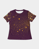 Burgundy Gold Splatter SMC Women's Tee