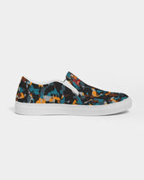 Blue and Orange Camo SMC Women's Slip-On Canvas Shoe