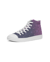 Purple Graffiti Spray SMC Women's Hightop Canvas Shoe