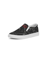 Cracked Sole Black SMC Women's Slip-On Canvas Shoe