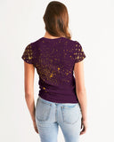 Burgundy Gold Splatter SMC Women's Tee