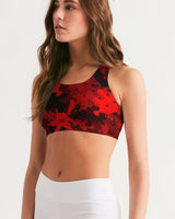 Red Camo SMC x2 Women's Seamless Sports Bra