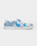 Blue Splatter SMC1 Men's Slip-On Canvas Shoe