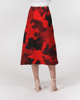 Red Camo SMC x2 Women's A-Line Midi Skirt