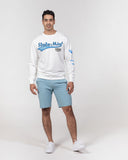 StateMint Blue Logo Men's Classic French Terry Crewneck Pullover