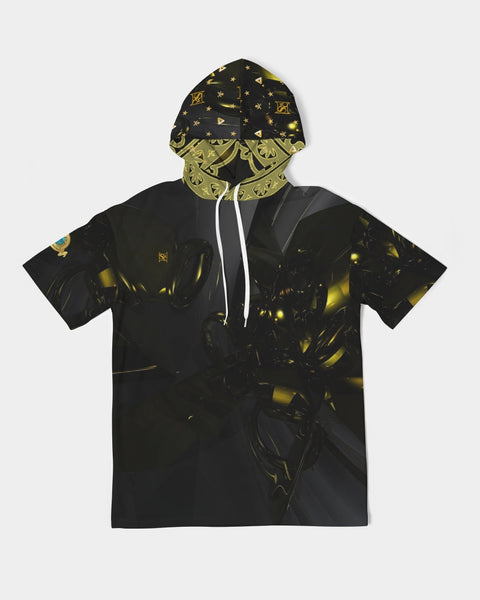 Black & Yellow SMC Men's Short Sleeve Hoodie