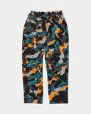 Blue and Orange Camo SMC Women's Belted Tapered Pants