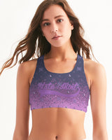 Purple Graffiti Spray SMC Women's Seamless Sports Bra