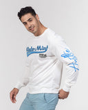 StateMint Blue Logo Men's Classic French Terry Crewneck Pullover