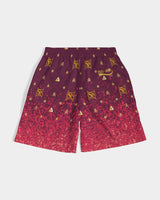 Burgundy Graffiti Spray SMC Men's Jogger Shorts