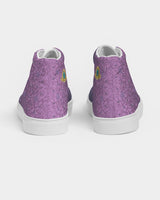 Purple Graffiti Spray SMC Women's Hightop Canvas Shoe