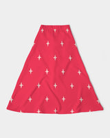 Stars SMC Red Women's A-Line Midi Skirt