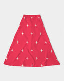 Stars SMC Red Women's A-Line Midi Skirt