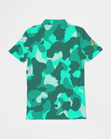 Lime Green Camo SMC Men's Slim Fit Polo