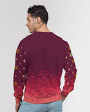 Burgundy Graffiti Spray SMC Men's Pullover Sweater