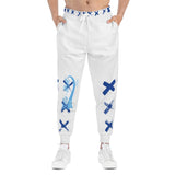 Blue X'ed Out Joggers