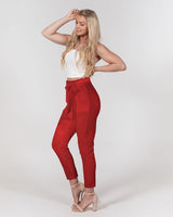 Red Crush SMC Women's Belted Tapered Pants