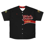 Red and Black SMC Wrap Men's Baseball Jersey