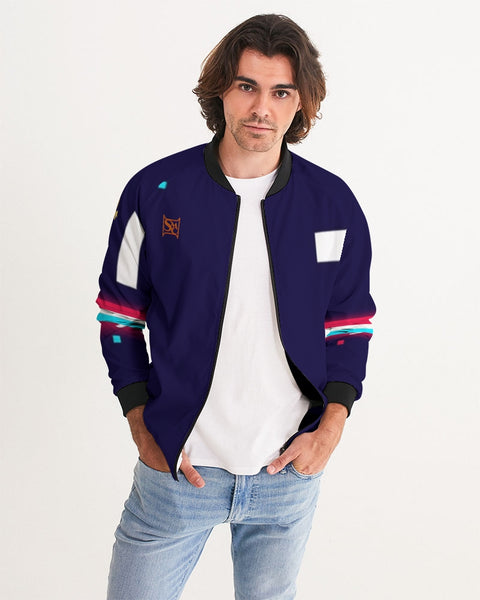 Dark blue Squares SMC Men's Bomber Jacket